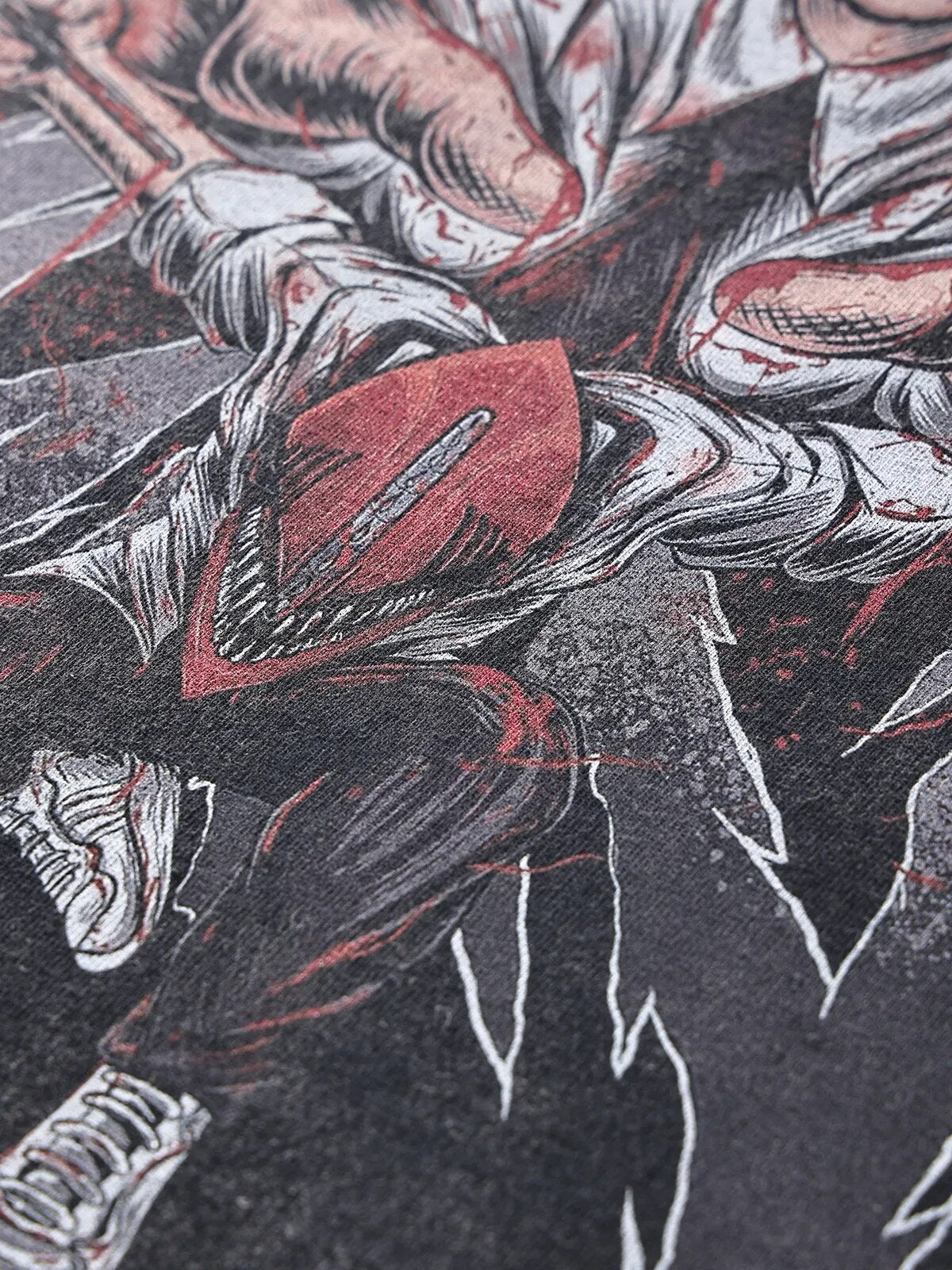 Hot Anime Graphic T-shirt Chainsaw Man Vintage Washed Tshirt Men Oversized Hip Hop Streetwear Summer Harajuku Tops Cotton Tees
